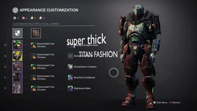 'I made the thickest/ugliest titan in Destiny 2'