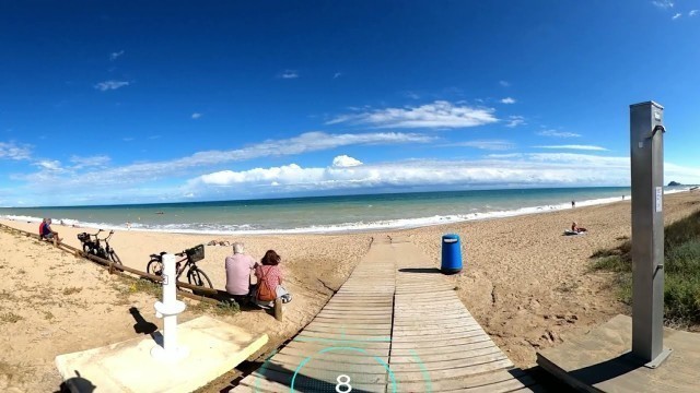 '30 minute Virtual Cycling in 360° VR Beach Ride Cycling Fat Burning Workout Spain Garmin 4K'