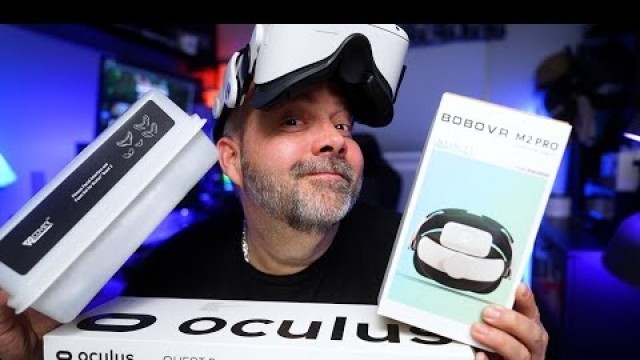 'Oculus Quest 2 MODDED With VR Cover Fitness & BOBOVR M2 Pro 