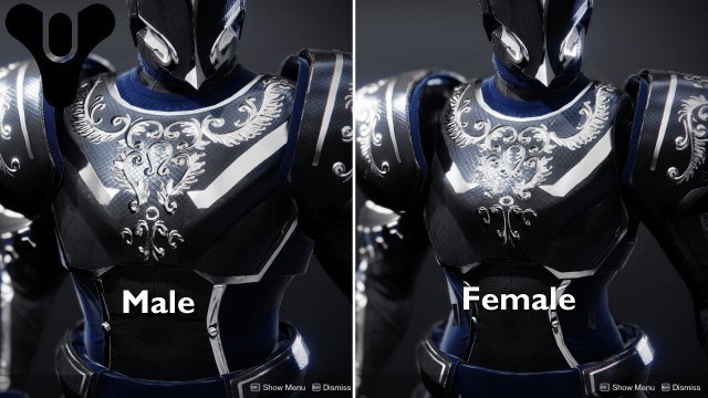 'Titan armor comparison (Male vs Female) | Destiny 2'