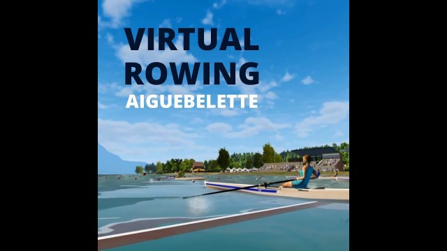 'HOLOFIT Virtual Rowing: Racing in Aiguebelette  [VR Fitness Gameplay]'