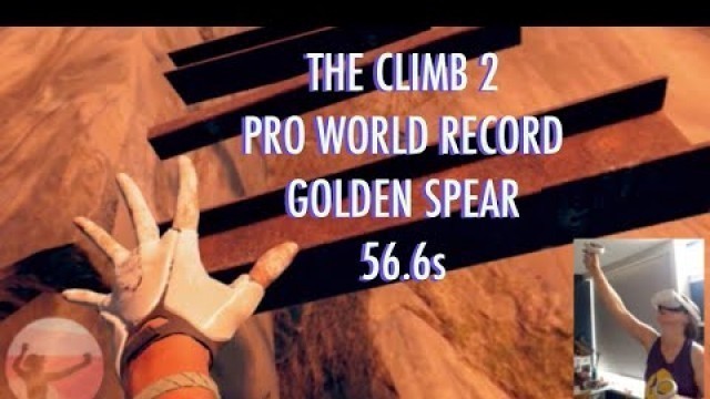 'The Climb 2 - Pro WR speedrun, Golden Spear 56.6s - VR Climbing & VR fitness on the Oculus Quest 2'