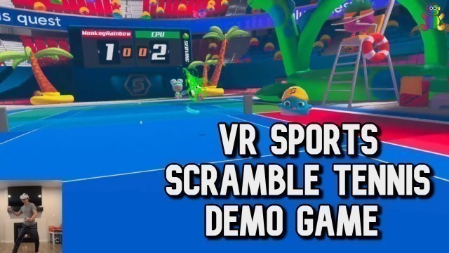 'VR Sports Scramble Tennis Demo Game - Oculus Quest 2 Fitness Gameplay'