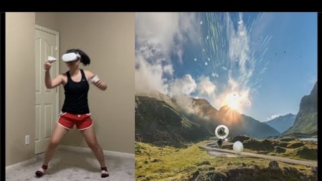 'Supernatural VR Oculus Quest 2 gameplay - Queen - Don\'t Stop Me Now (High intensity) + warmup'