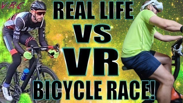 'VR Fit: I RACE a PRO CYCLIST - Virtual Reality VS Real Life! VR Fitness'