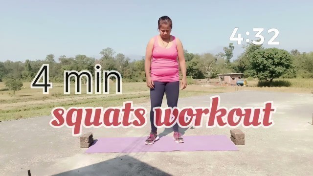 '4 min medium squat workout will help you lose weight fast!'