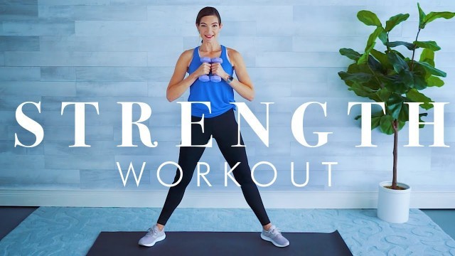 'Weight Training Strength Building Workout for Beginners & Seniors // Full Body Standing & Mat'