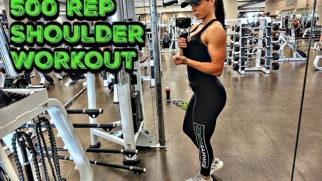 '500 Rep Shoulder Workout | The Self Tanner I Use'