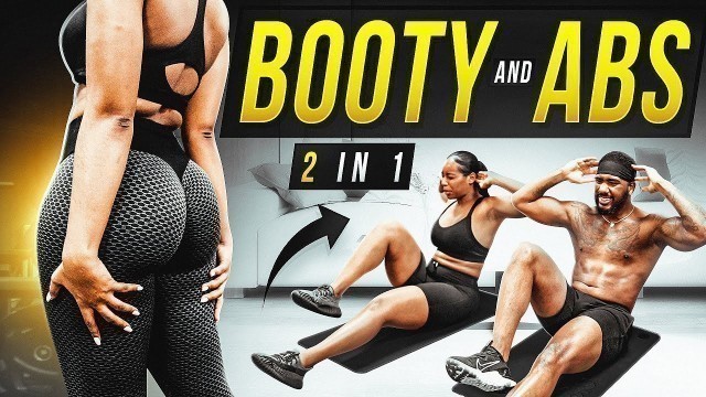 '2 in 1 FLAT STOMACH AND ROUND BOOTY Workout | No Equipment! (30 Min)'