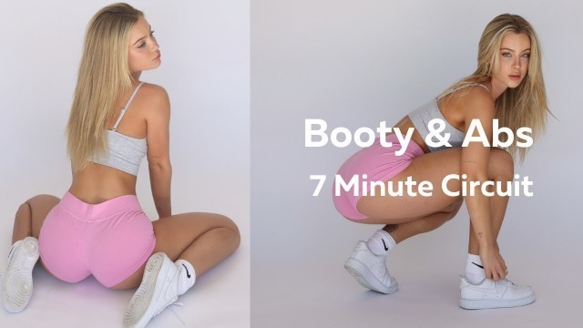 'At Home Booty & Abs Circuit | 7 Minutes'