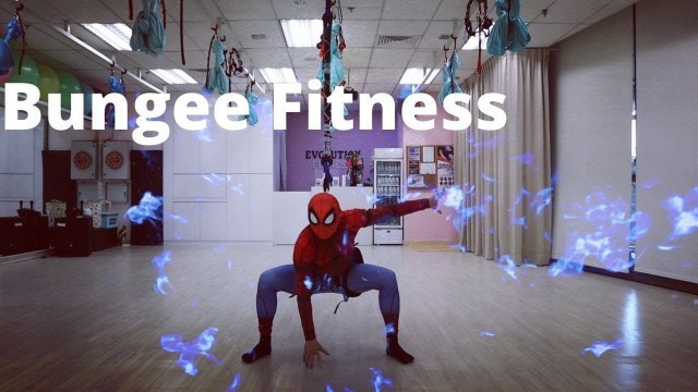 'Marvel Hero Spiderman Bungee fitness workout'