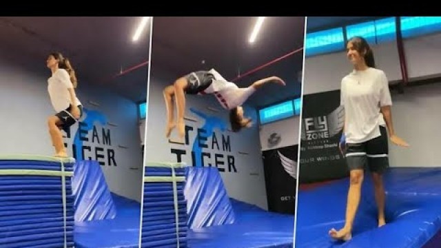 'Disha patani Backflip | Disha patani videos | Disha patani gymnastics | fitness for all | #Shorts'