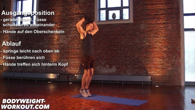 'Erklärung Jumping Jacks Deutsch Madbarz Bodyweight Fitness Video'