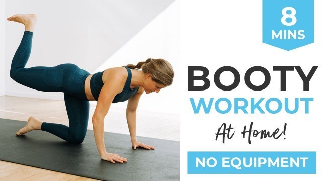 '8-Minute BOOTY Workout At Home (No Equipment + NO Squats + NO Lunges)'