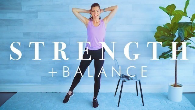 '10 Exercises for Strength & Balance for Seniors // 30 minute Osteoporosis Friendly Workout'