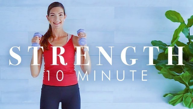 '10 Minute Strength Training Workout for Beginners & Seniors  // Full Body with Weights'