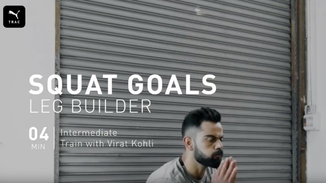 'Squat Goals 5 Minute At Home Workout with Virat Kohli | PUMATRAC'