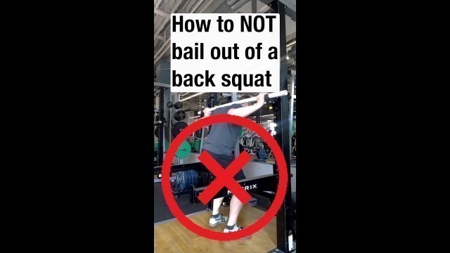 'How to bail out of a squat SAFELY!'