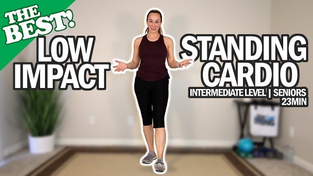 'THE BEST Low Impact Standing Cardio Workout For Seniors | Intermediate | \"Go-To\" Series | 22Min'