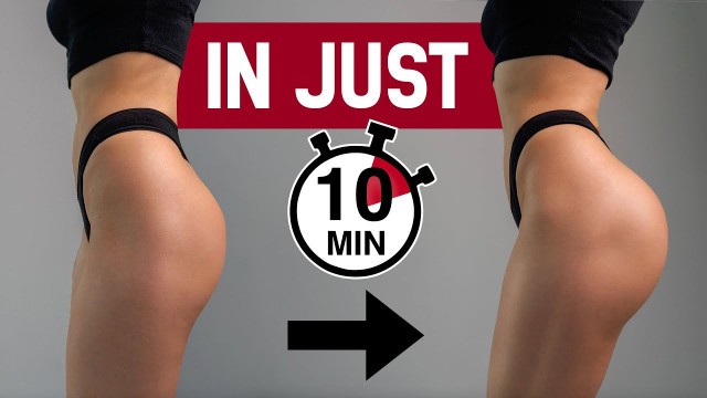 'INSTANT BOOTY PUMP in JUST 10 MIN! Intense, Floor Only, No Squats, No Equipment, At Home'