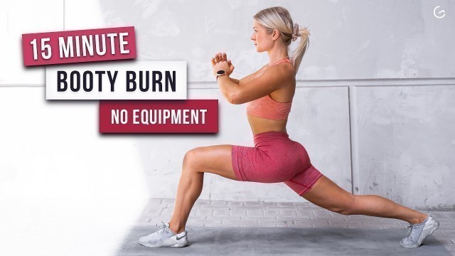 '15 MIN BOOTY BURN WORKOUT - Target Your Glutes, No Equipment - (HIIT IT HARDER DAY 20)'