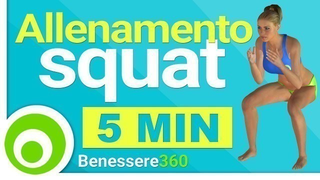 'Esercizi Squat per Glutei e Cosce - Allenamento a Casa - 5 Minuti'