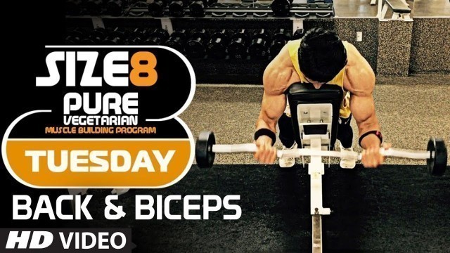 'SIZE-8 | TUESDAY - Back & Biceps | Pure Vegetarian Muscle Building Program by Guru Mann'