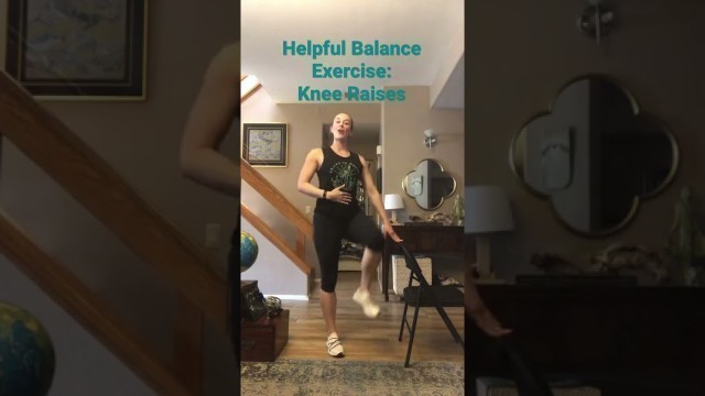 'Helpful Balance Exercise: Knee Raises#kneeraises#balance#seniorfitnesswithmeredith#seniorfitness#fun'