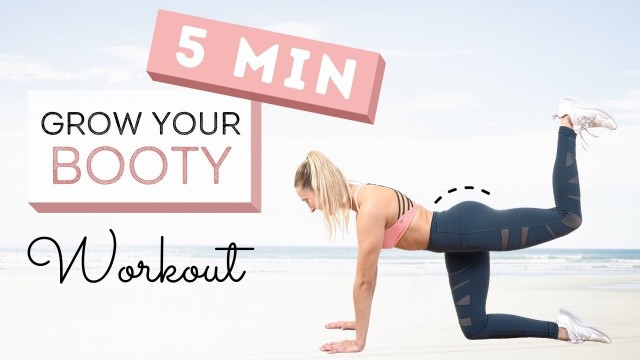 '5 min GROW YOUR BOOTY WORKOUT // No Squats No Equipment'