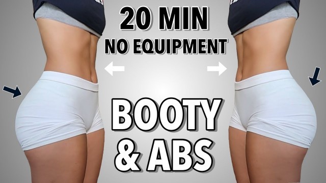 '20 MIN FLAT BELLY & ROUND BOOTY WORKOUT - No Squats, No Jumping, No Equipment | 30x30 Day - 30'