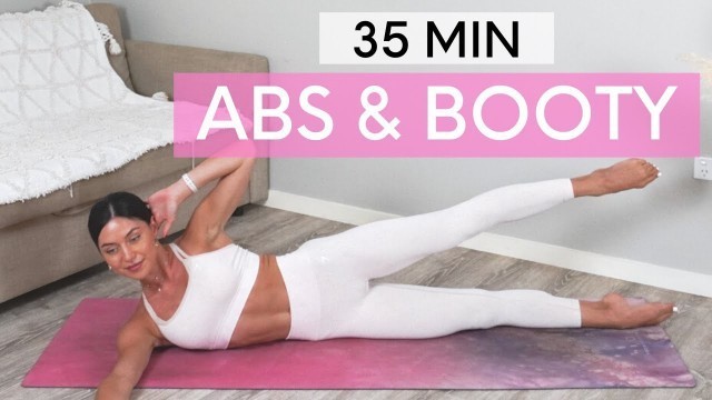 '35 MIN ABS & BOOTY WORKOUT || Mat Pilates (No Squats & No Equipment)'