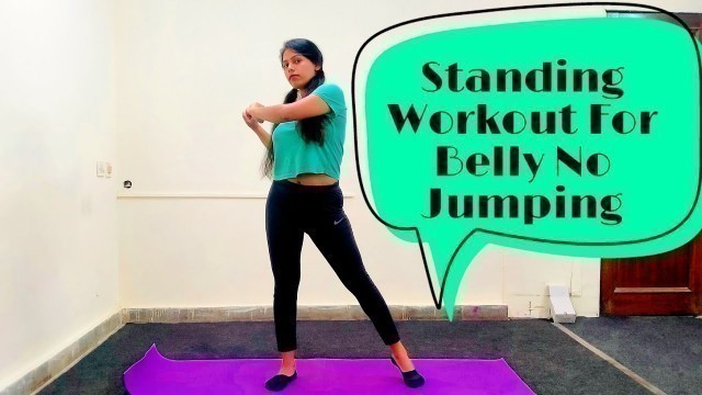 'Standing Workout For Belly No Jumping || 4 Minutes || Soni Fitness #standingworkout#fitnessvideo'