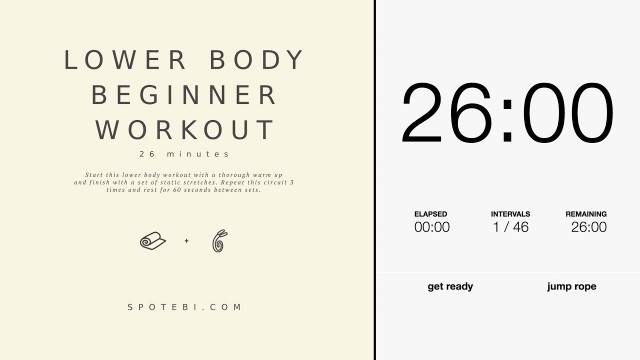 'Lower Body Beginner Workout for Women | Spotebi'