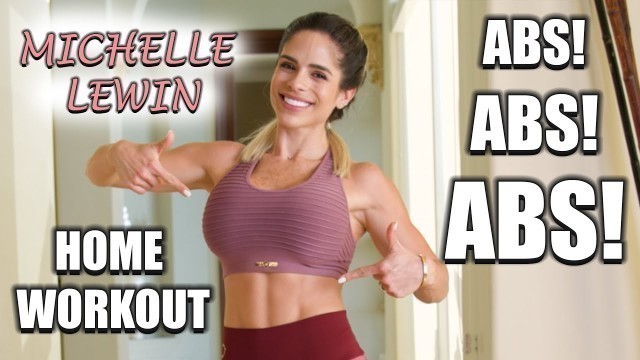 'MICHELLE LEWIN: Various Ab Exercises // Home Workout with No Equipment'