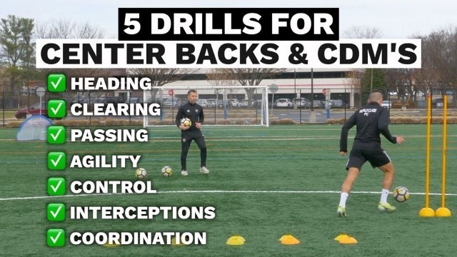 '5 Drills For Center Defenders And CDM\'s: Soccer training for defenders and midfielders'