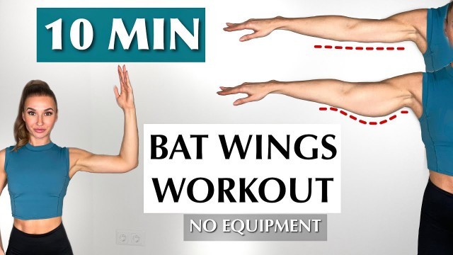 '10 MIN BAT WINGS WORKOUT / Get rid Flabby Triceps ! Beginner / No Equipment / No Rep / Katja Believe'