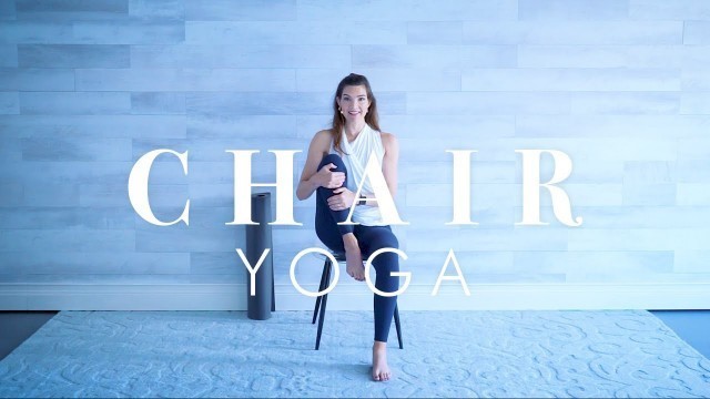 'Senior & Beginner Workout - 15 minute Gentle Chair Yoga'