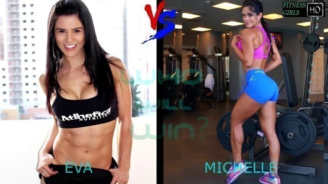 'EVA ANDRESSA VS MICHELLE LEWIN WORKOUT FITNESS MODELS★HD'