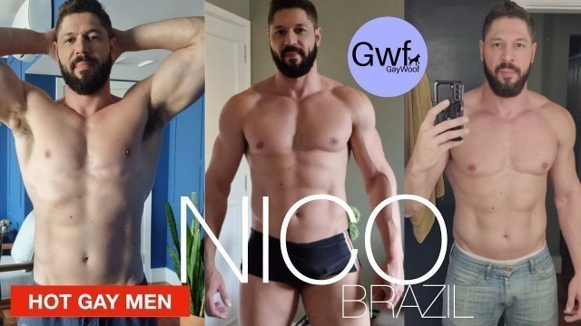 'Hunky psychologist NICO from São Paulo, Brazil | Gay fitness models by GayWoof | Gay short videos'