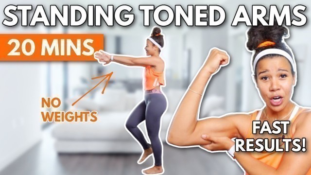 '20 Mins Standing Toned Arms Workout | No Equipment, Beginner Friendly | growwithjo'