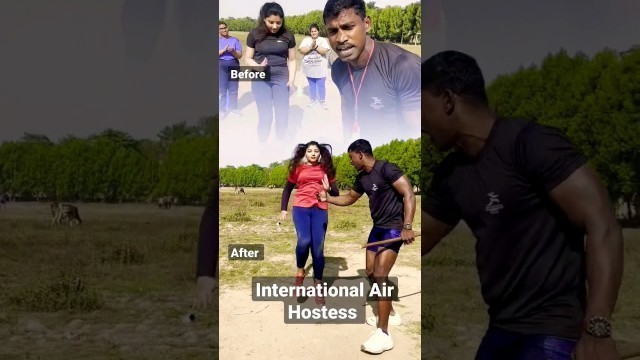 'International Air Hostess #fitness workout ##viral #video #shorts #trending 9124069169'