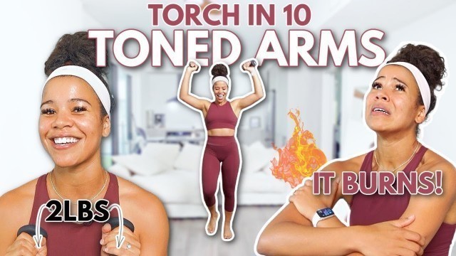 '10 Mins Toned Arms Workout | Beginner, Low Impact, Small Weights | growwithjo'