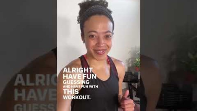 'Any guesses as to what kind of music Tasha listens to before filming a Fitness Blender workout? 