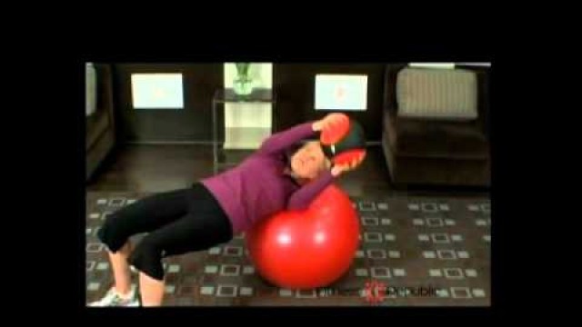 'Oblique Twists on Stability Ball with Medicine Ball - Fitness Republic'