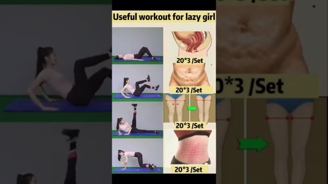 'Useful workout for lazy girl 