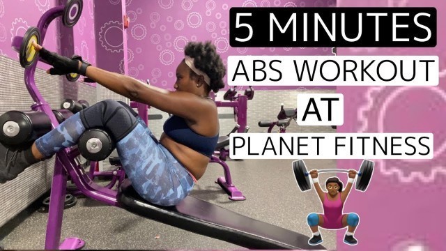 'Intense 5 min abs workout at planet fitness #fitness #viral #gym #vlogtober  #abs #absworkout #day4'