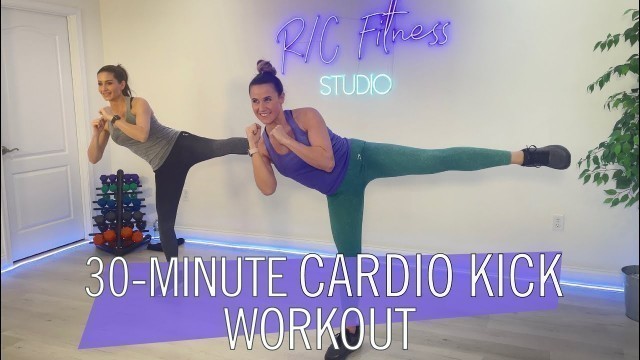 '30-Minute Cardio Kick / Fat-Blasting Kickboxing Workout  / Low-Impact Modifications / No Equipment'