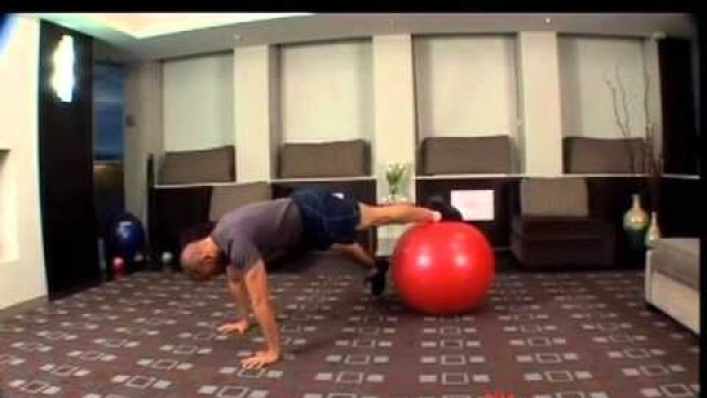 'Prone Plank and Lateral Leg Abduction on Stability Ball - Fitness Republic'