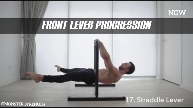 'FRONT LEVER PROGRESSION by SIMONSTER STRENGTH - NO GRAVITY WORKOUT'