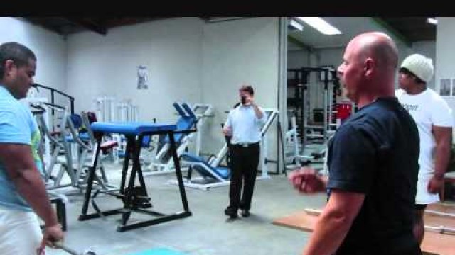 'Weightlifting training session at Gravity Gym in Chrsitchurch, NZ'